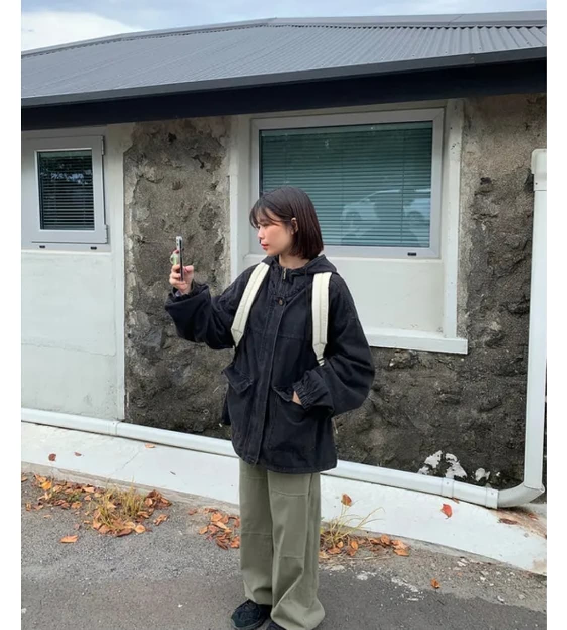 바온 카호 후드 데님 자켓 흑청 상품이미지3