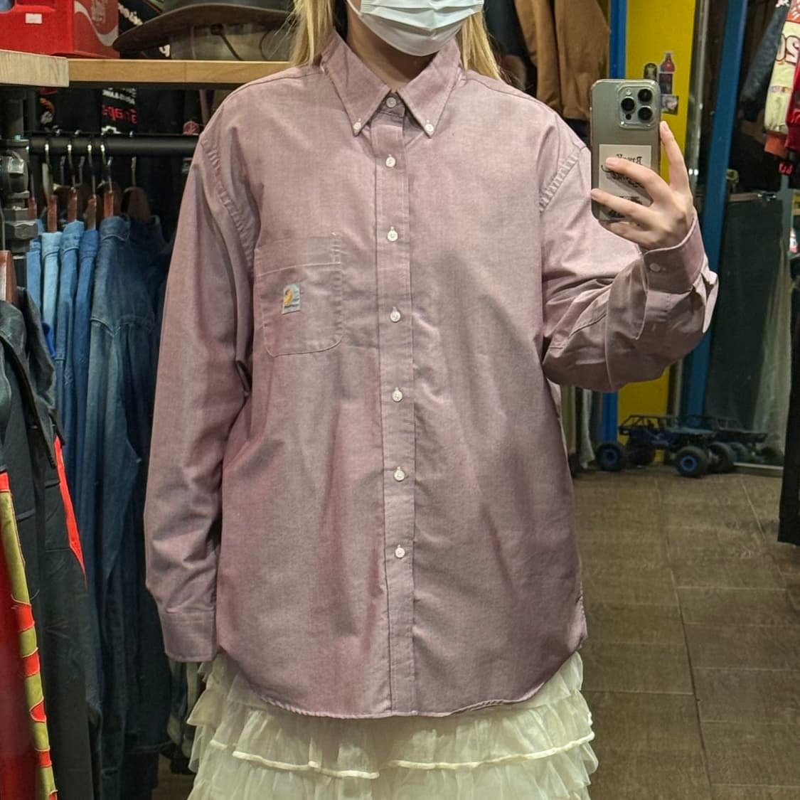 [HI] 칼하트 긴팔셔츠 핑크 상품이미지1