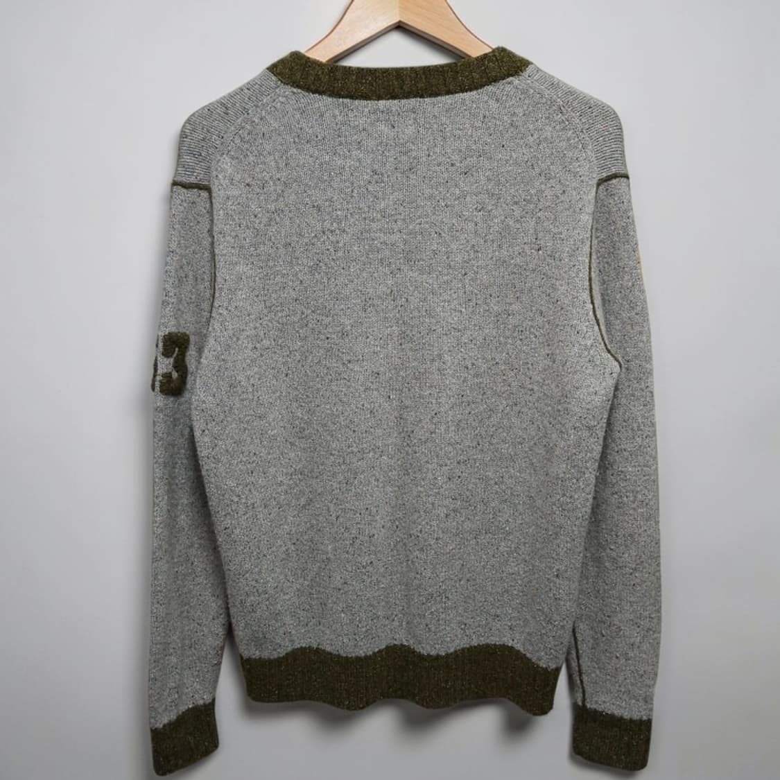 Levis 리바이스 브이넥 램스울 니트 그레이 배색 상품이미지4