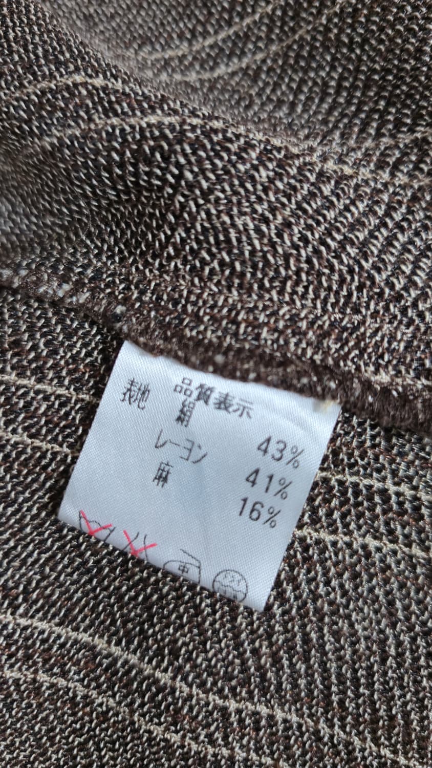 파리엔느 실크 린넨 니트 원피스 브라운 S 브이넥 롱 나시
 상품이미지4