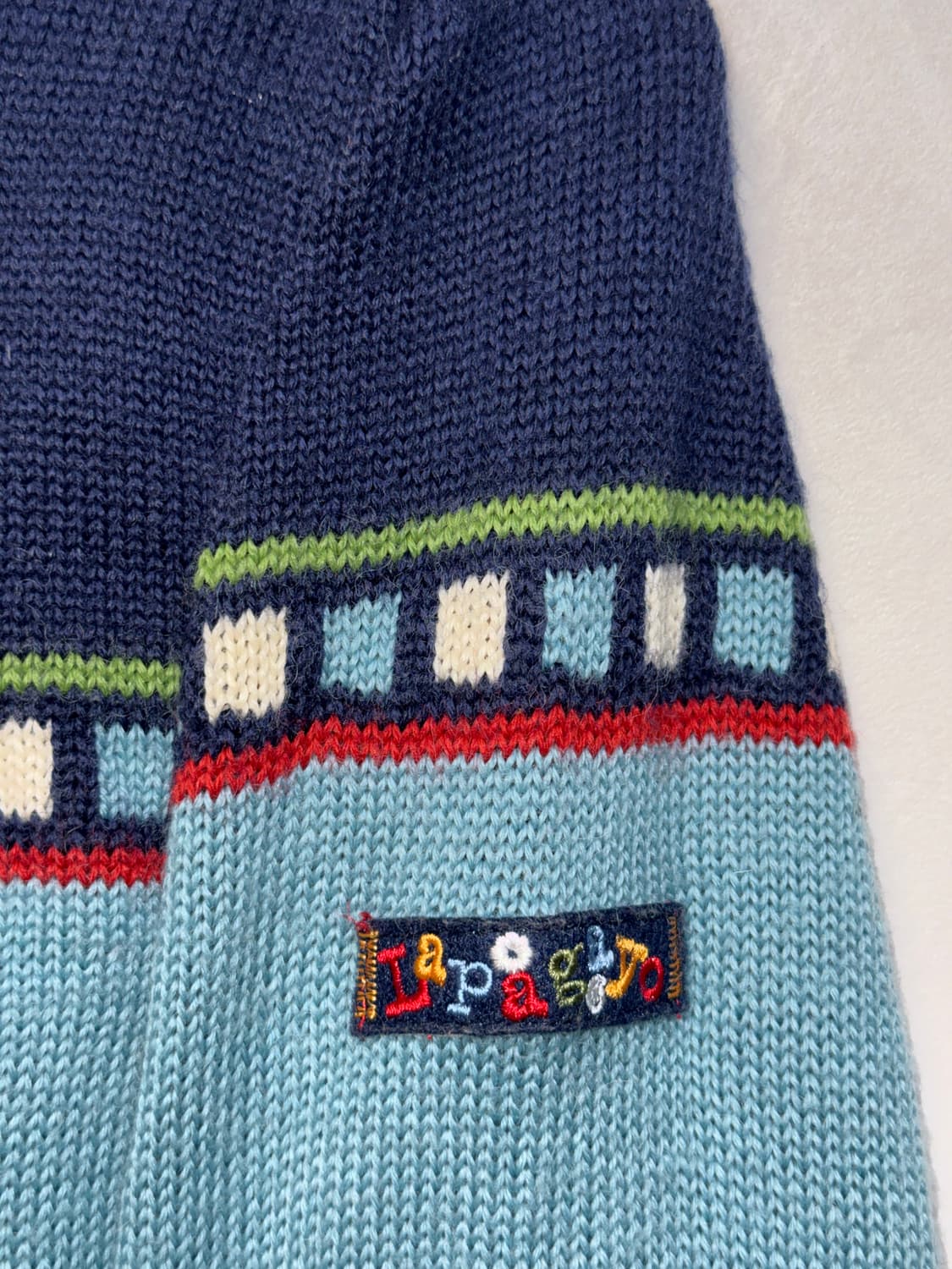 Blue bohemian flower turtle neck knit 상품이미지6