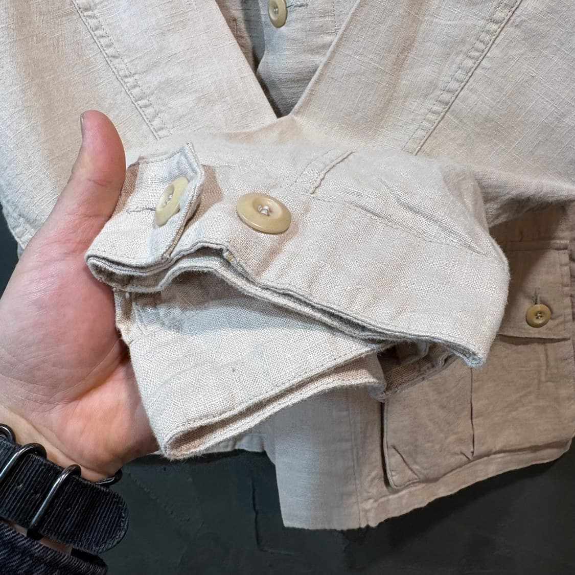 [M] THE RESQ 더 레스큐 린넨 사파리 자켓 상품이미지3