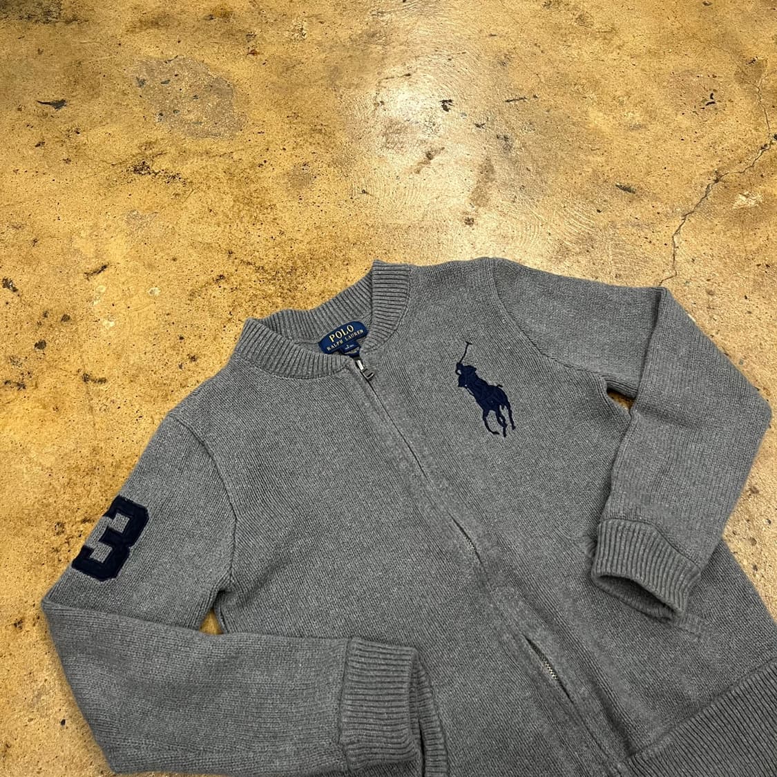 폴로 랄프로렌 그레이 빅포니 니트 집업  상품이미지1