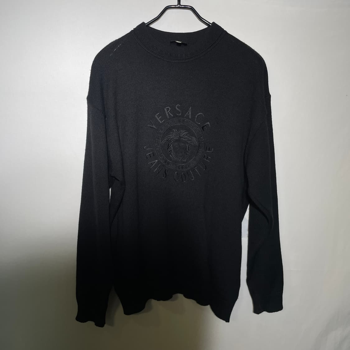 L-XL)베르사체 진스 꾸뛰르 로고 자수 니트 스웨터 상품이미지2