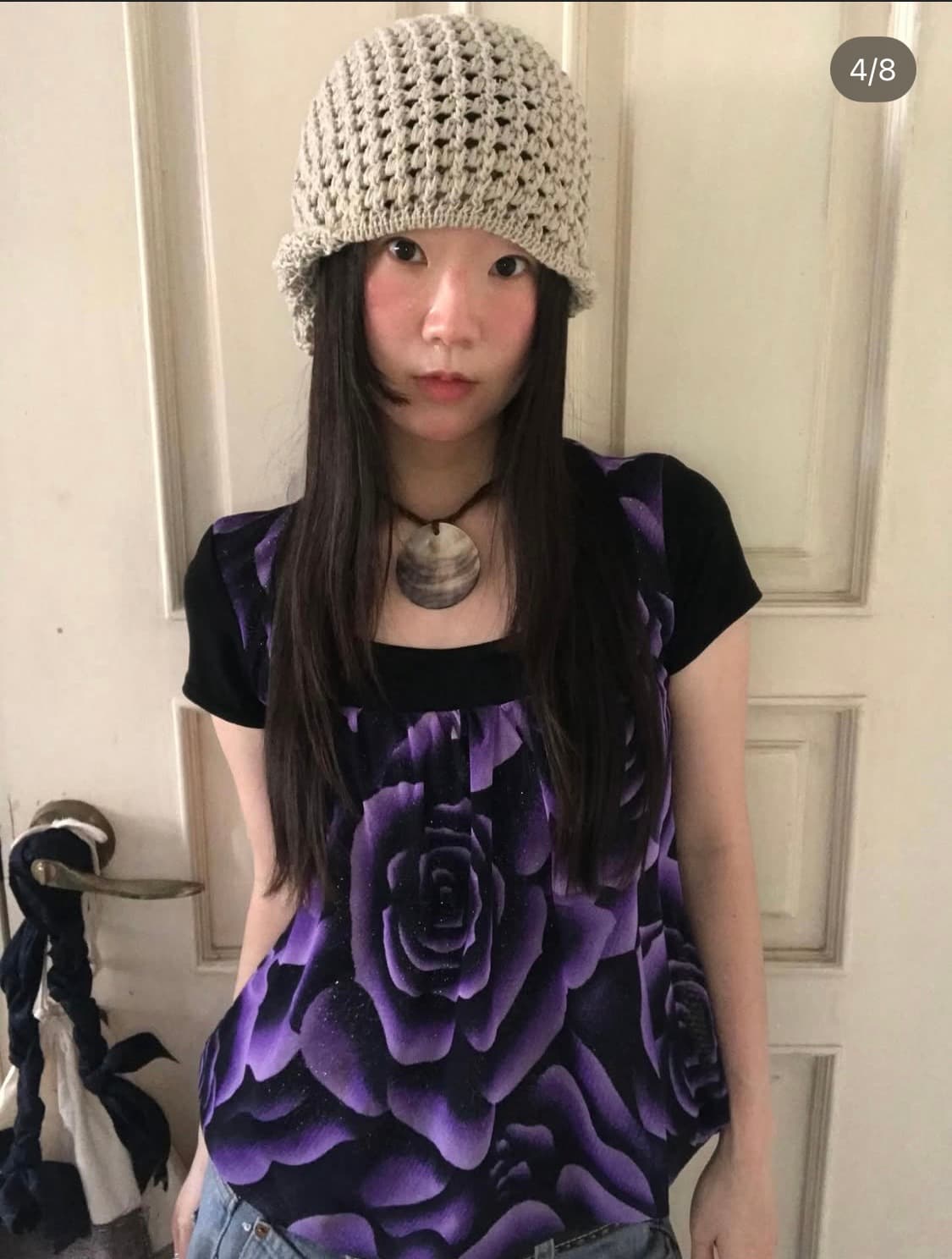 vintage net knit beanie 상품이미지1