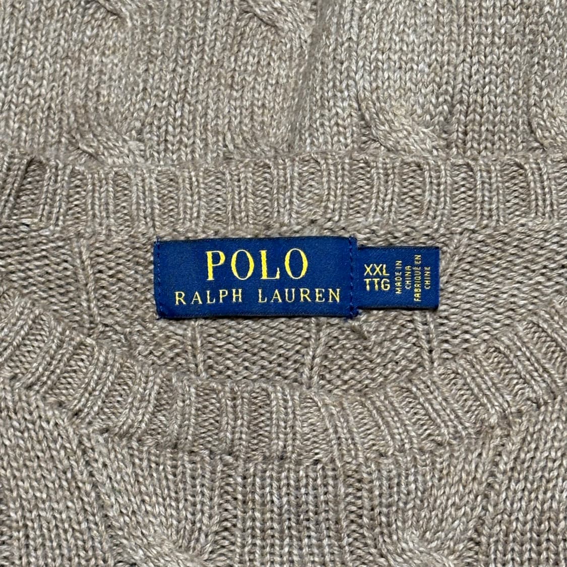 Polo Ralph Lauren 빅사이즈 베이지 케이블 코튼 니트 상품이미지3