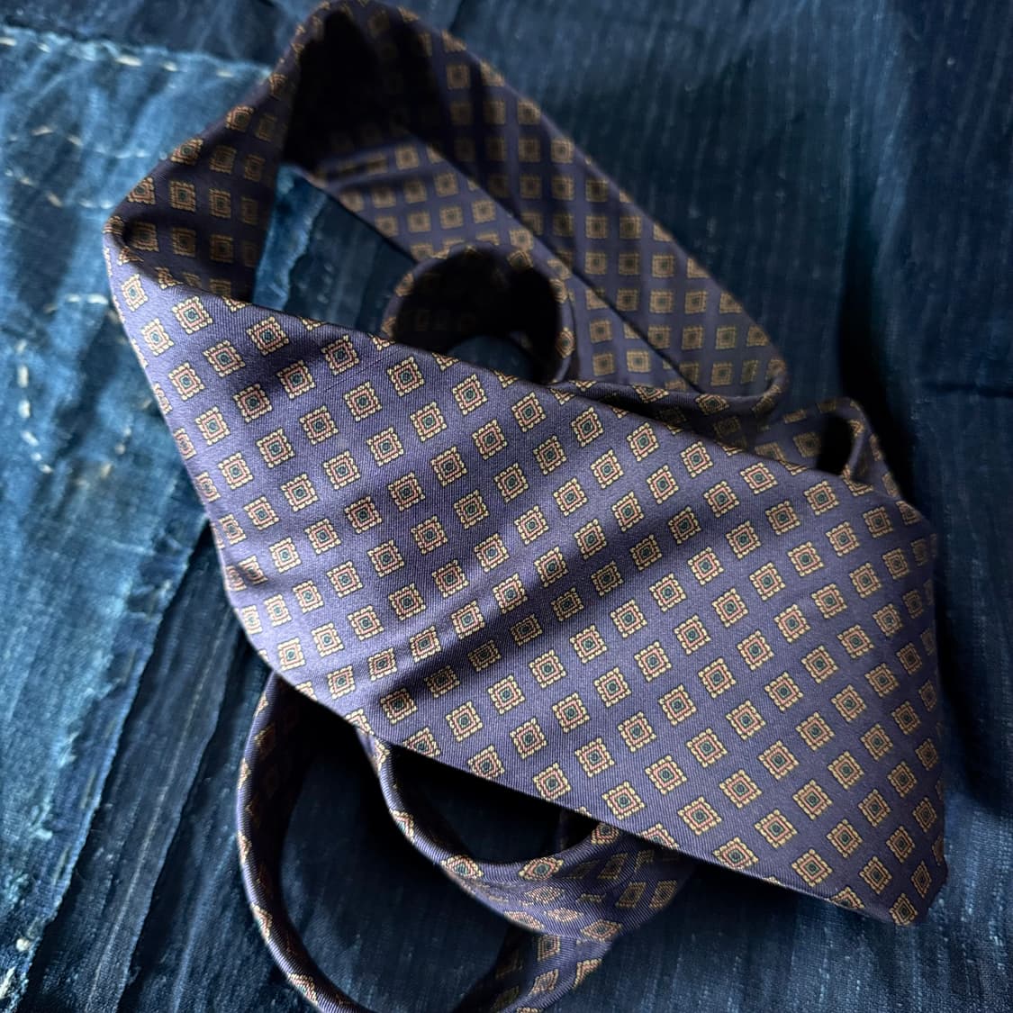 Reoverto Capucci 지오메트릭 패턴 실크타이 상품이미지5