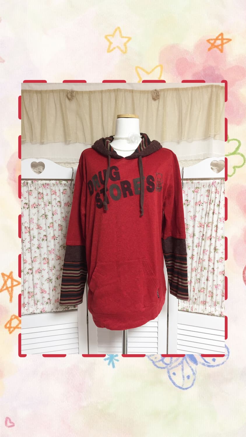 빈티지 드럭스토어 돼지 귀 후드티 상품이미지1