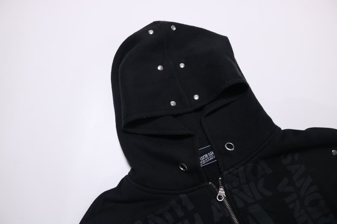 펑크 스컬 프린팅 후드집업 상품이미지2