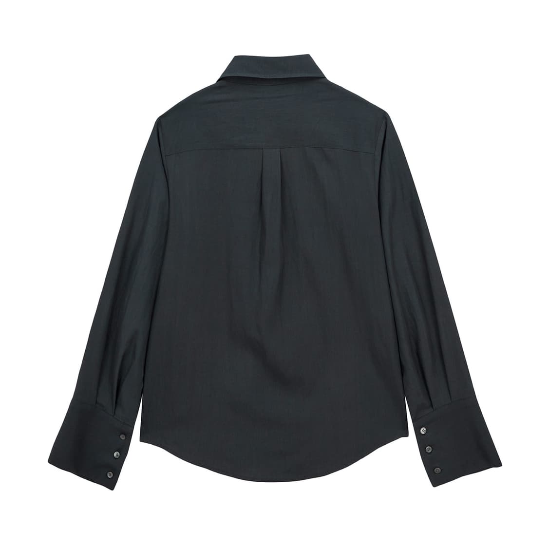 허그유어스킨 사선 버튼업 셔츠 차콜 상품이미지2