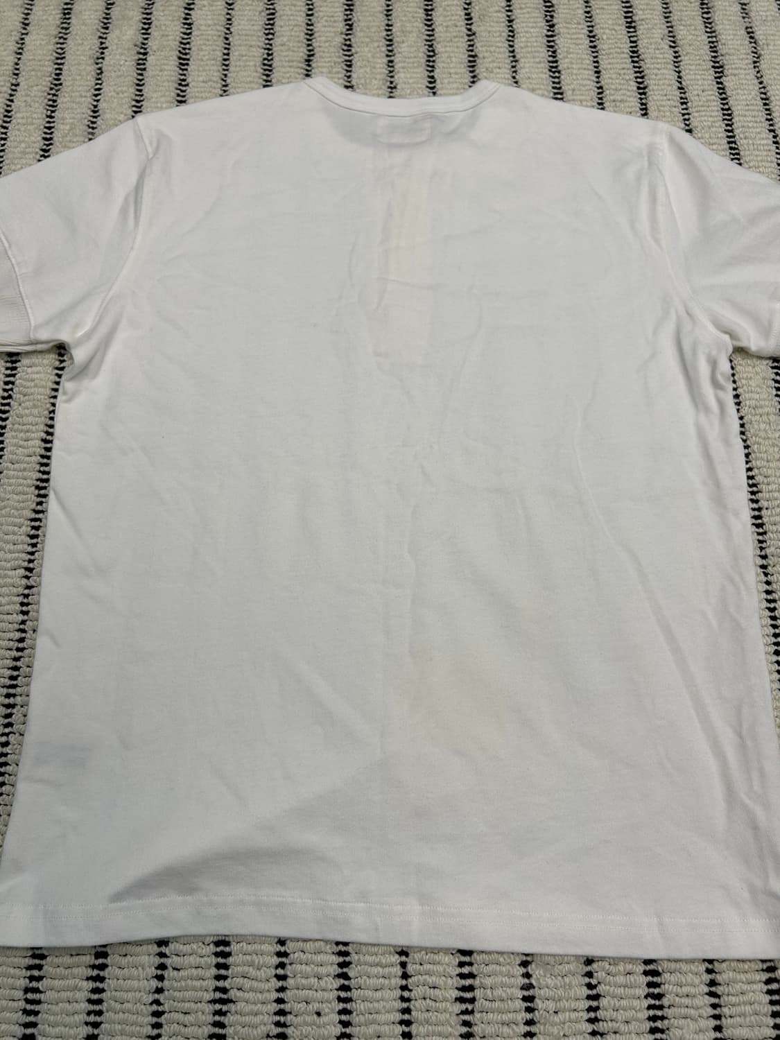 브론슨 코튼 헨리넥 화이트 반팔티셔츠 상품이미지6