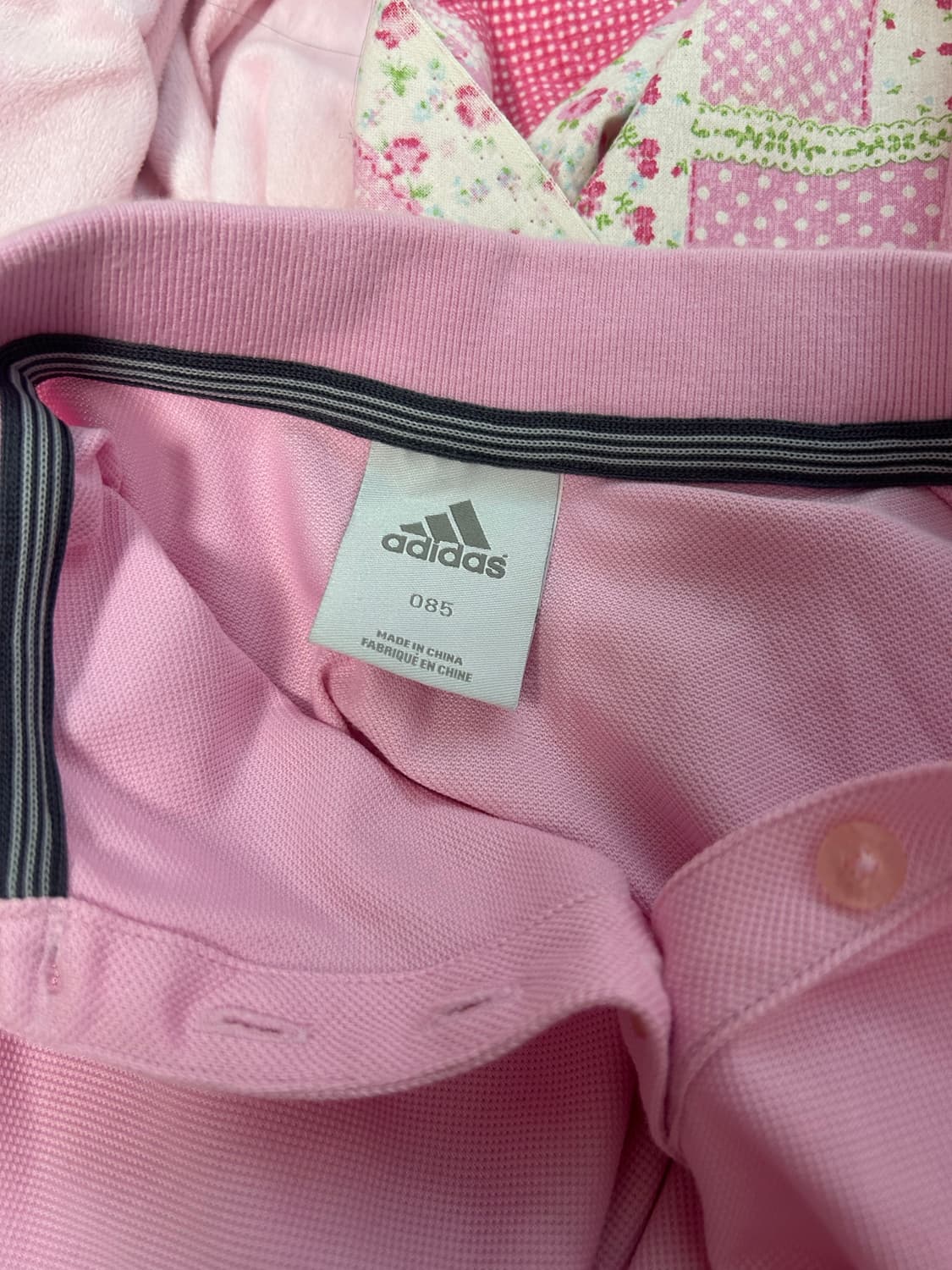 아디다스 정석핑크 미소녀 카라 반팔티 상품이미지4