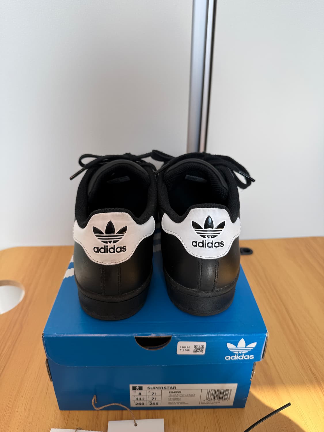아디다스 슈퍼스타 블랙 화이트 260 상품이미지5