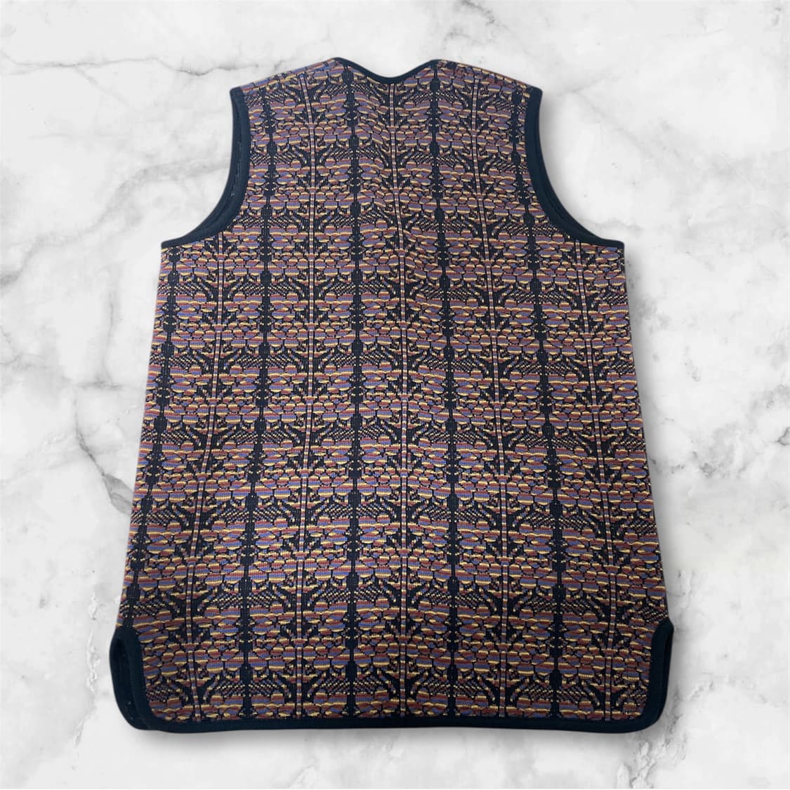 빈티지 - 플라워 패턴 니트 베스트 상품이미지2