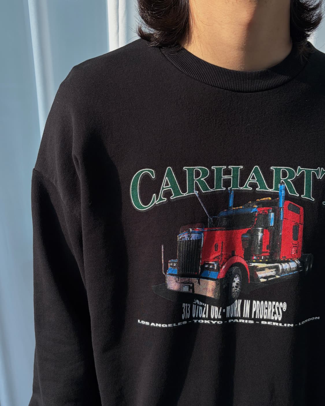 [L-XL]칼하트 WIP 온더로드 크루넥 맨투맨 상품이미지4