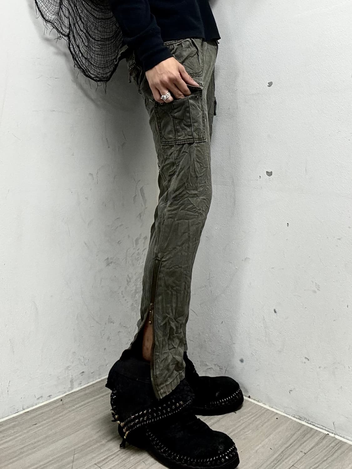 Side Zip Detail Cargo Pants 상품이미지8