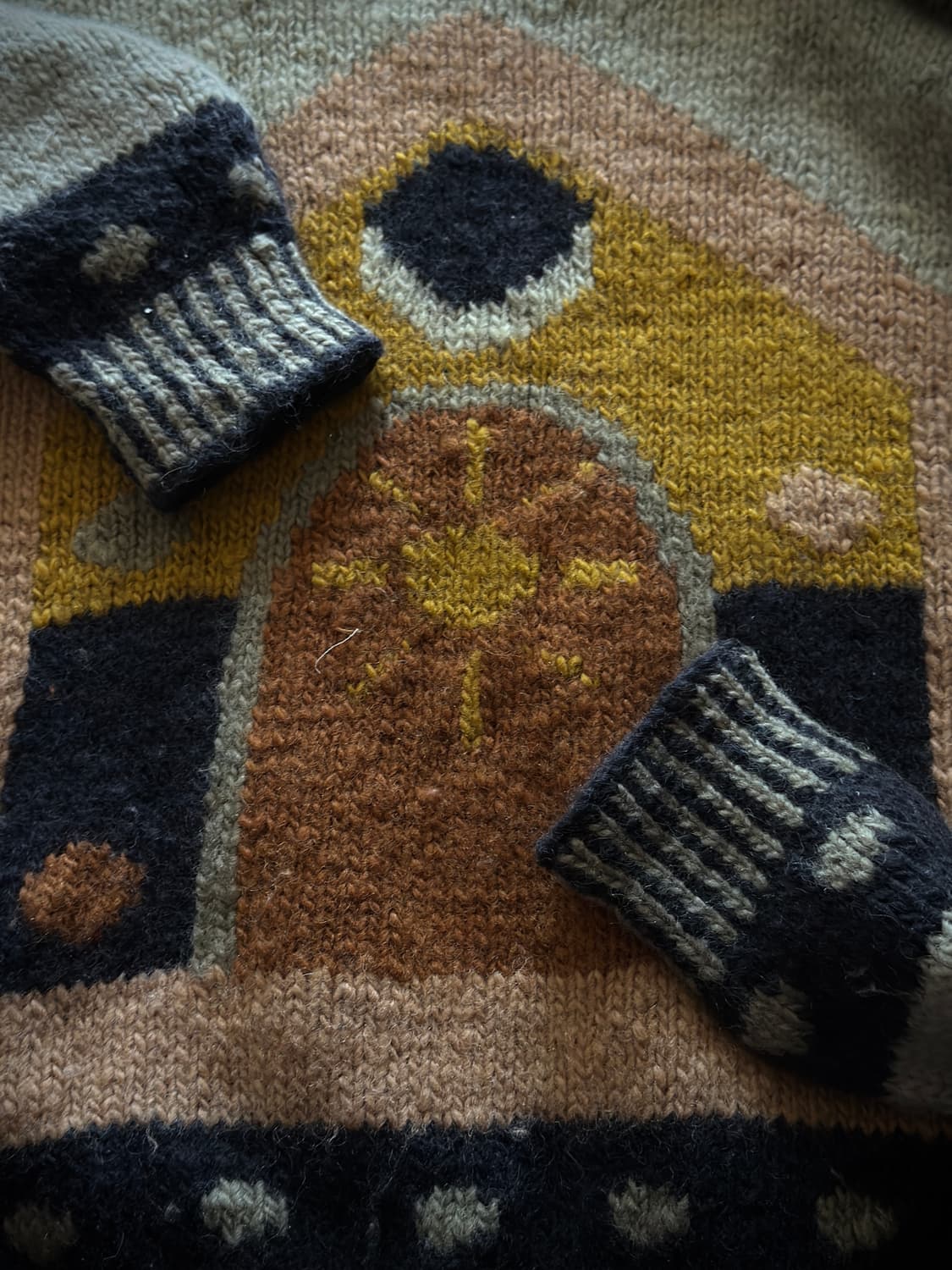 90s Home sunrise heavy wool sweather 상품이미지8