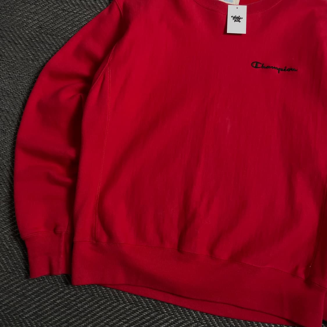 챔피온 리버스위브 미니멀 레드 스웻 셔츠o 3974 상품이미지3