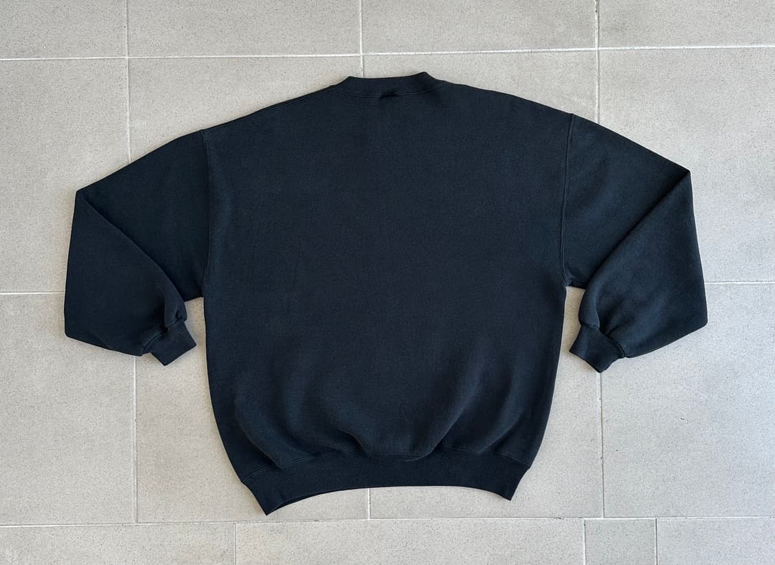 90s 빈티지 러셀 스웻셔츠 블랙 XL USA 상품이미지2