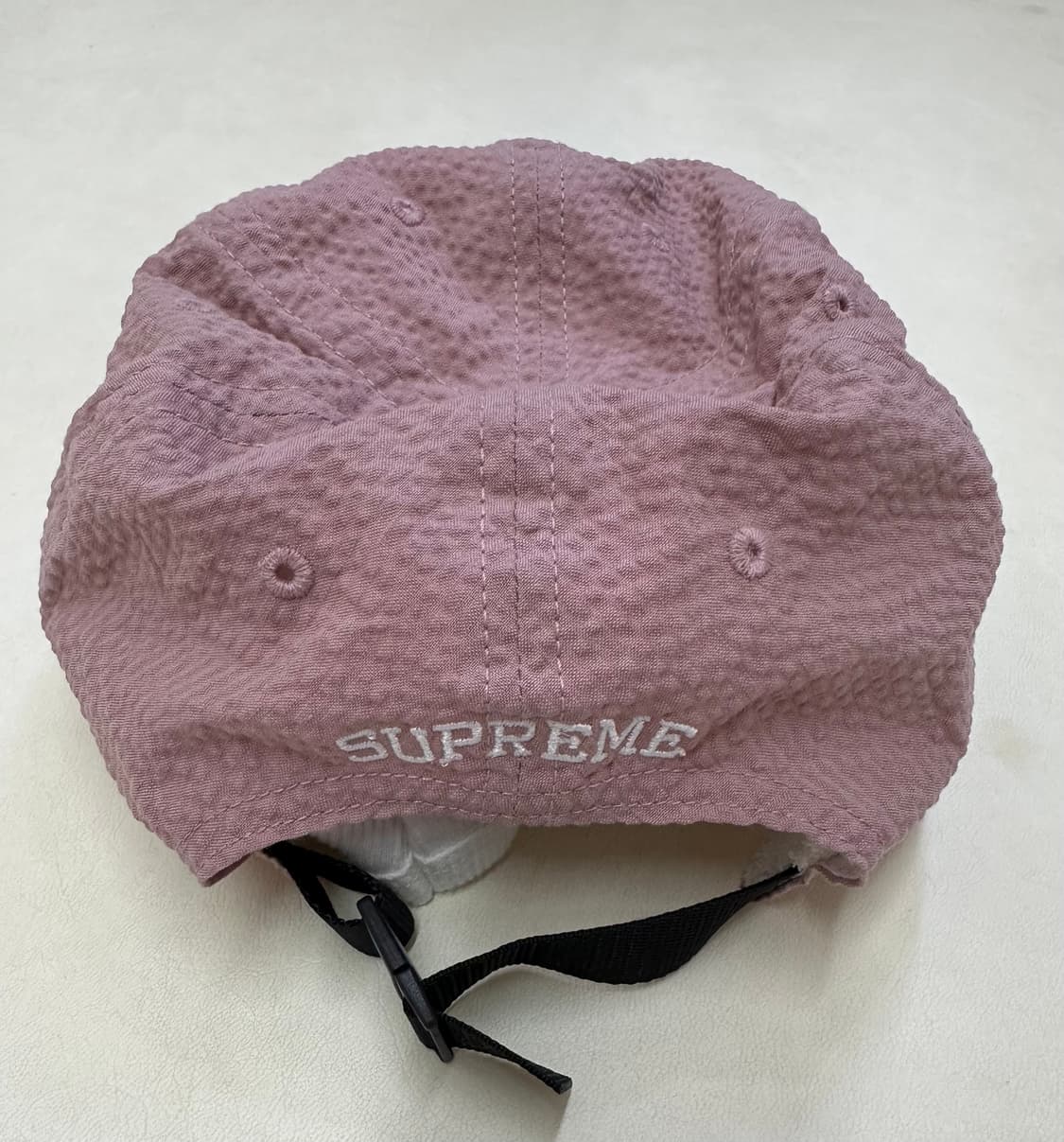 슈프림 Seersucker S Logo 6-Panel Pink핑크 캡모자 상품이미지4