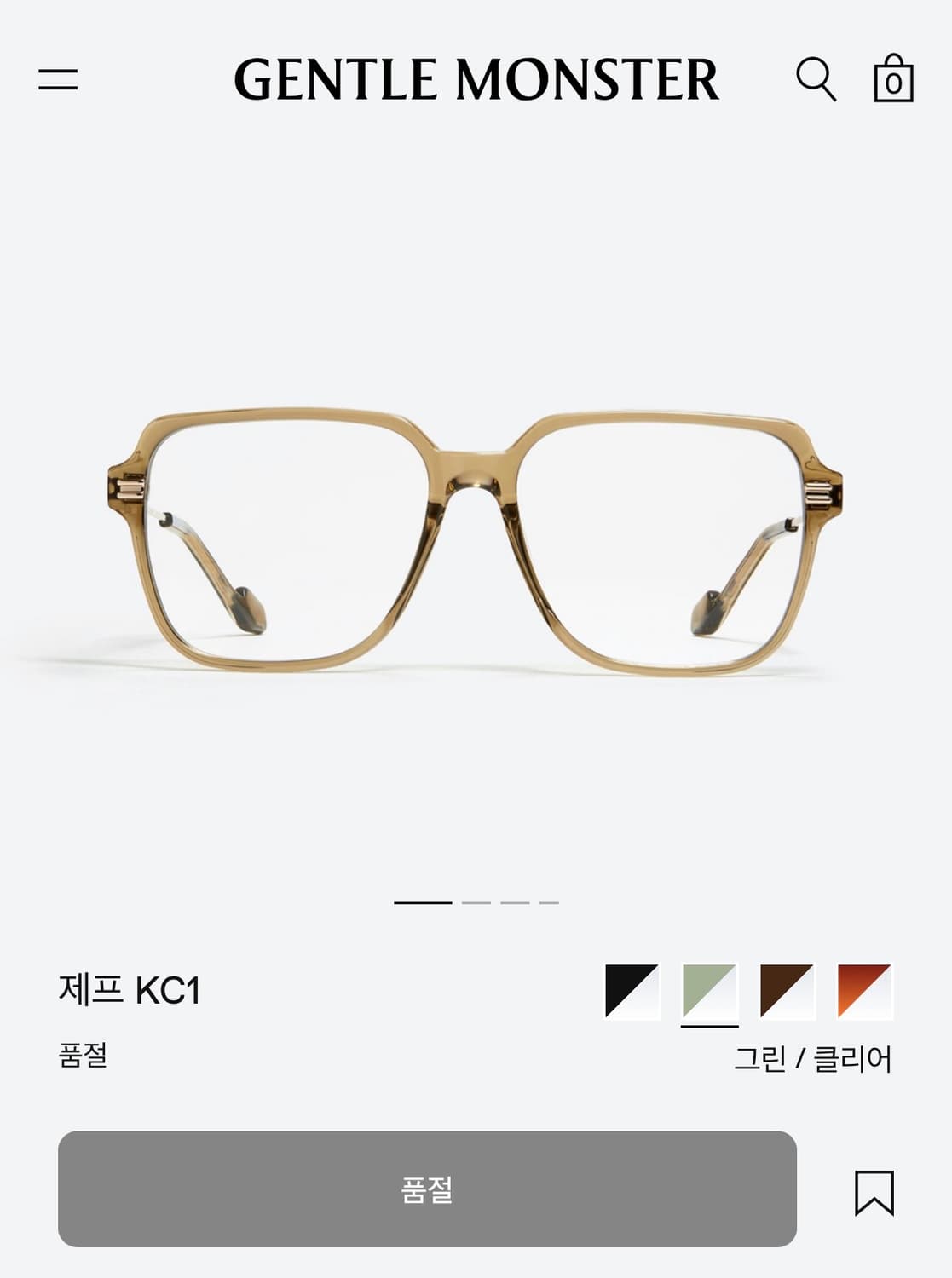 젠틀몬스터 제프 KC1 안경 상품이미지1