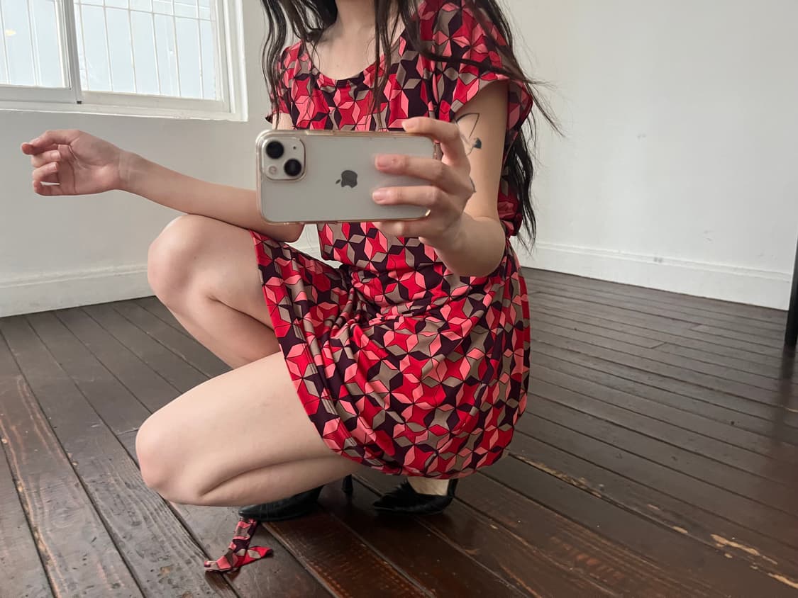 기하학 패턴 드레스 상품이미지1