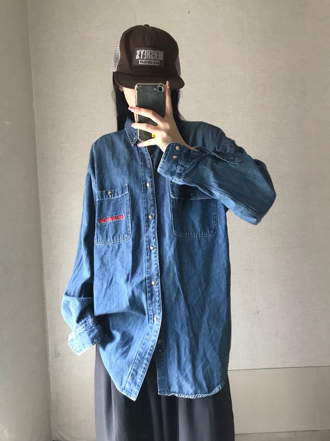루니툰즈 자수 데님셔츠 상품이미지1
