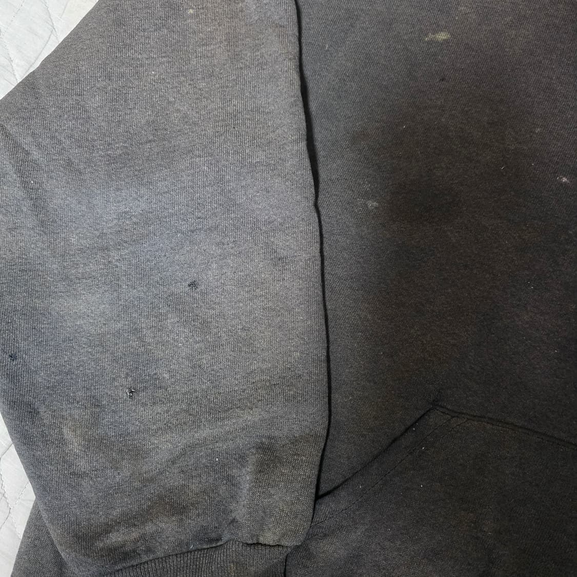 [XL] 90s 빈티지 러셀 애슬레틱 후드 블랙 트래쉬드 상품이미지4