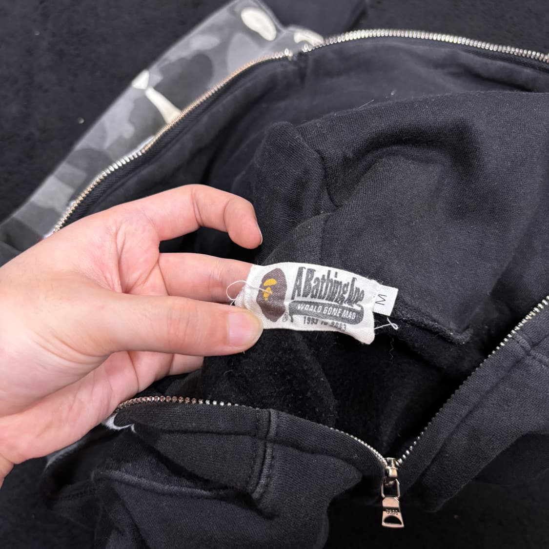 M 베이프 BAPE 흑계 판다 샤크 후드집업 상품이미지6