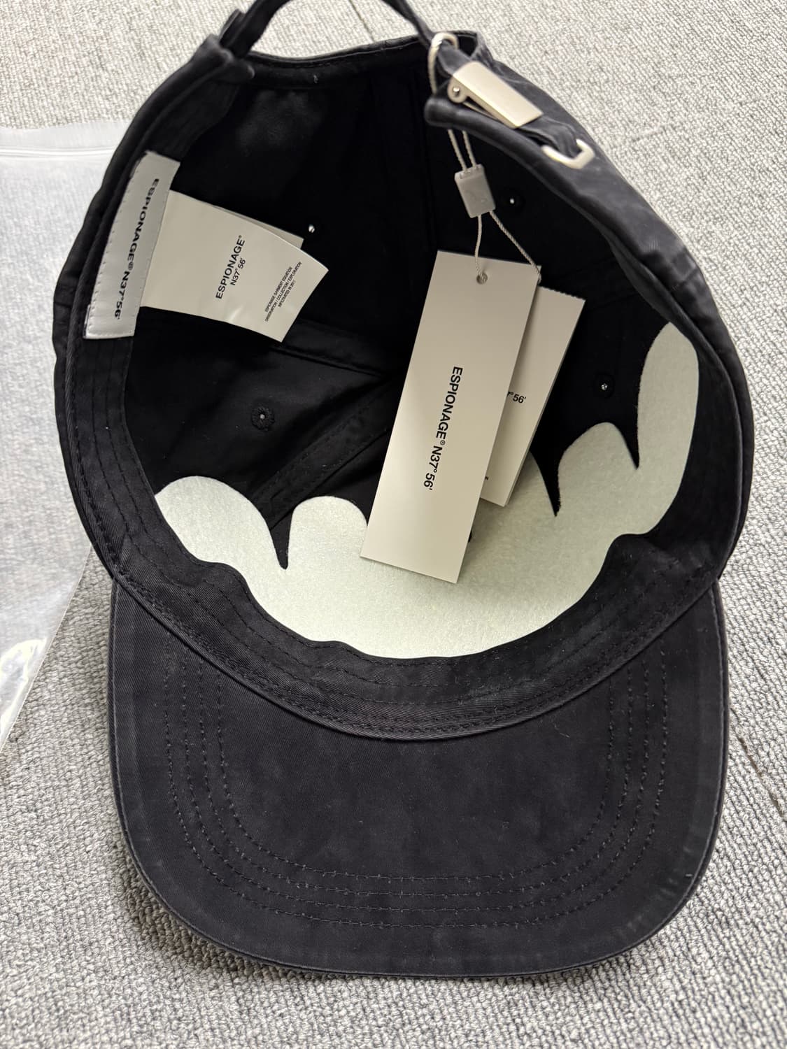 새상품) 에스피오나지 빈티지 볼캡 블랙 상품이미지3