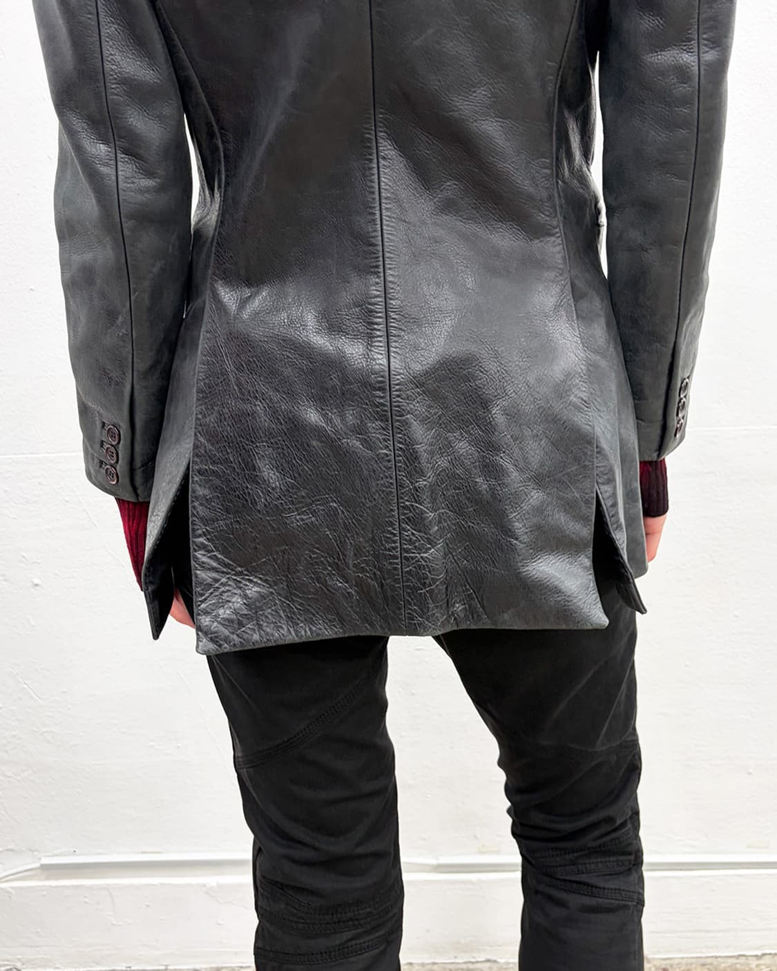 빈티지 카우 레더 블레이저 상품이미지6