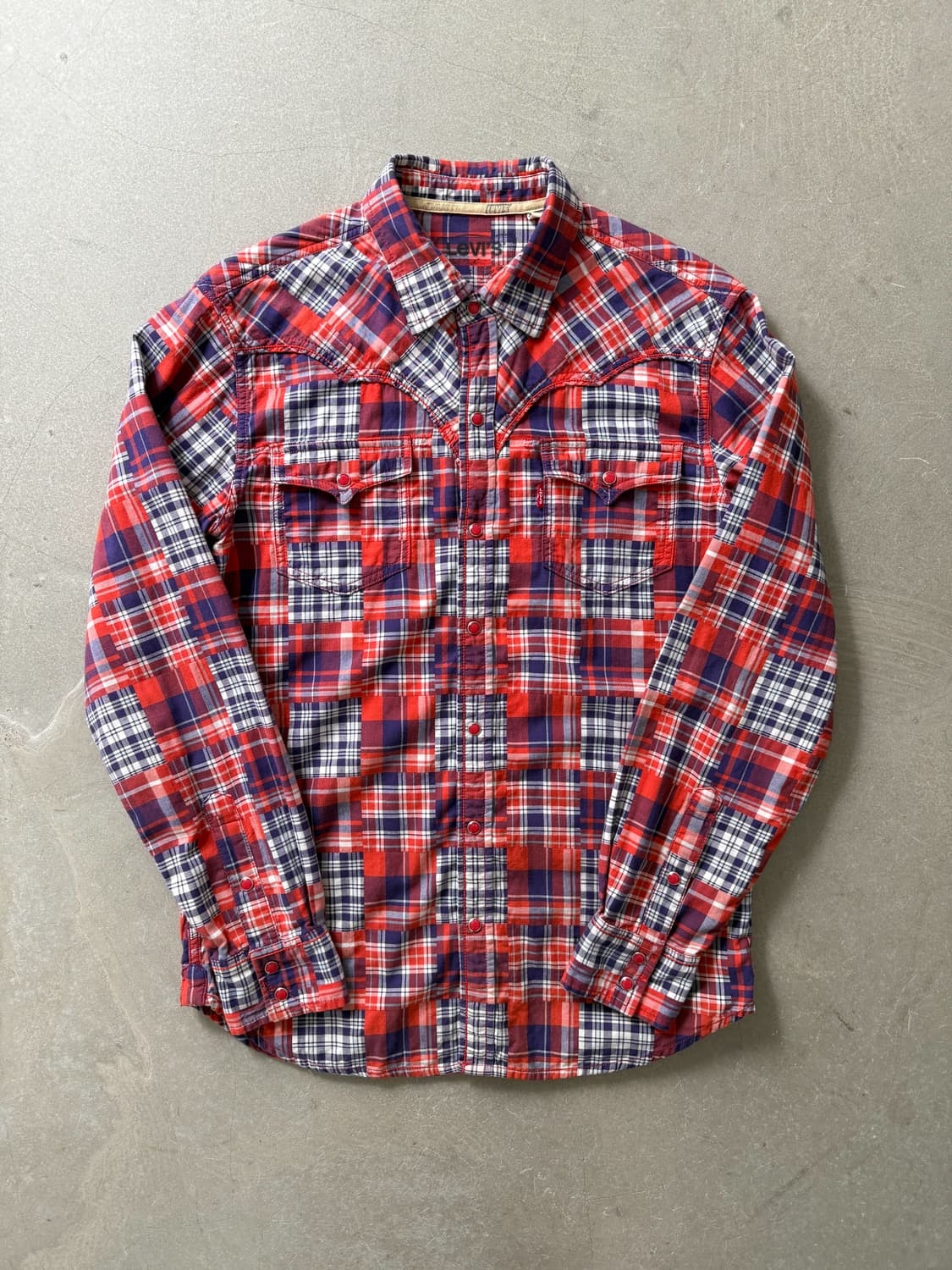 Levi's Patchwork Pattern Western Shirt 상품이미지3