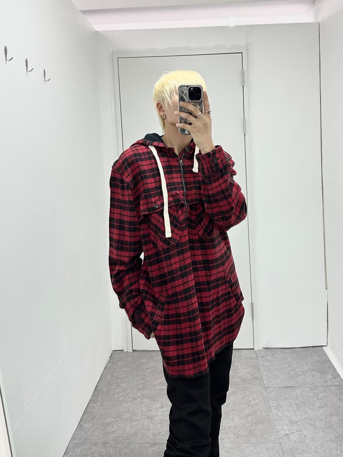 Polo Ralph Lauren red check hood jacket 상품이미지1