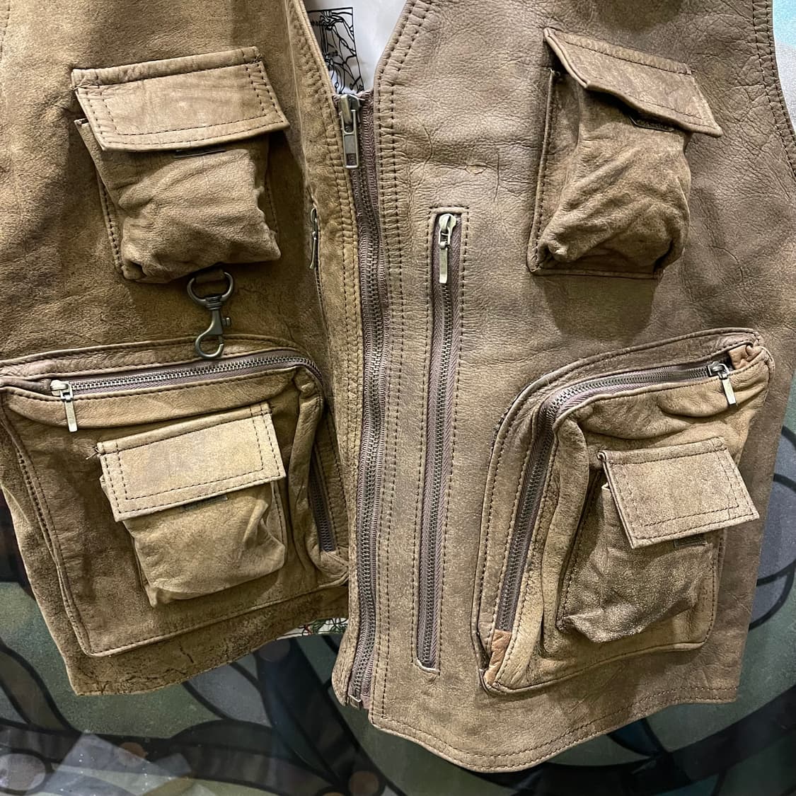 90's 빈티지 레더 베스트 상품이미지4