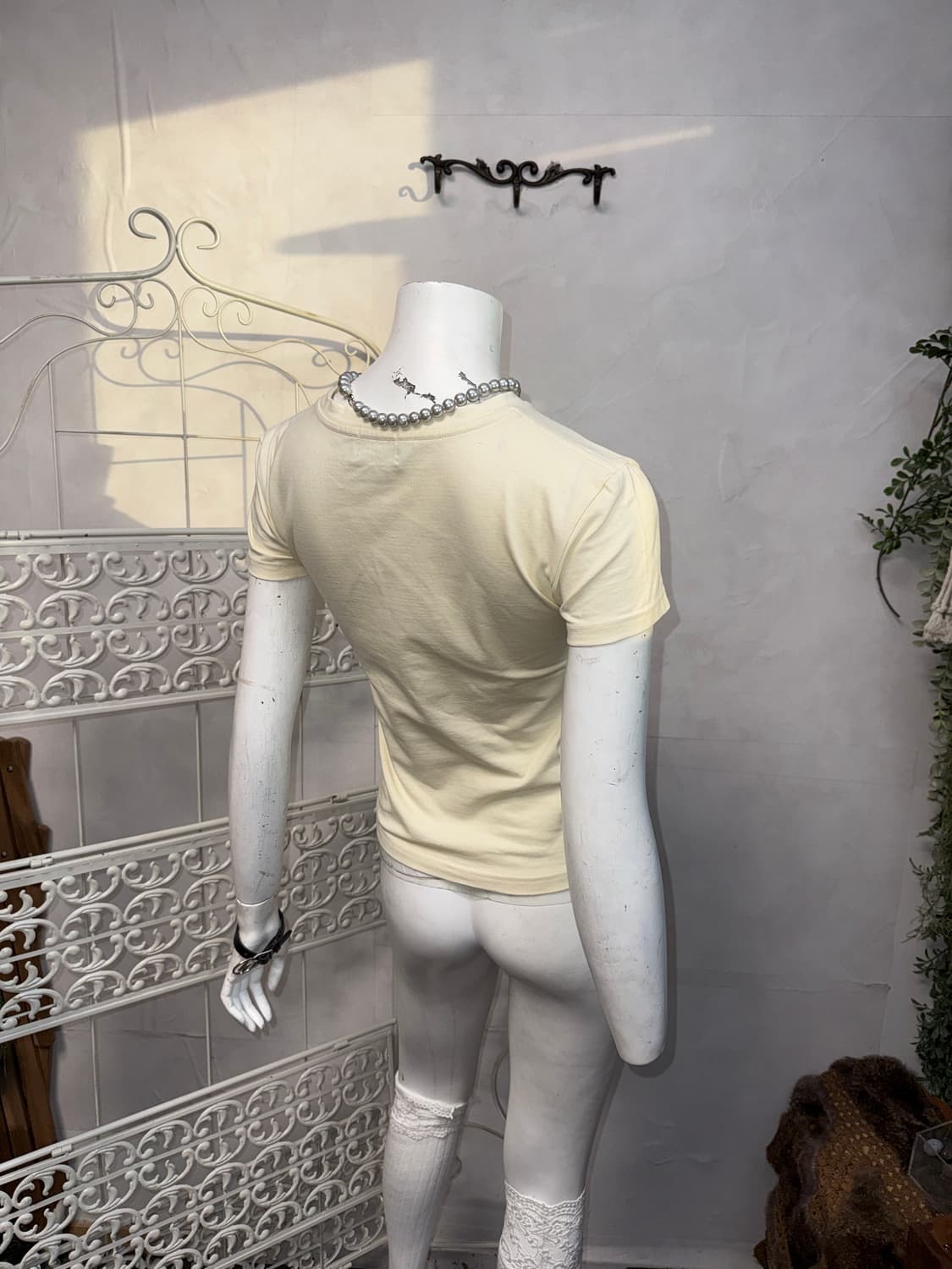 THIS IS FINE Cropped Signature Tee Cream 상품이미지7