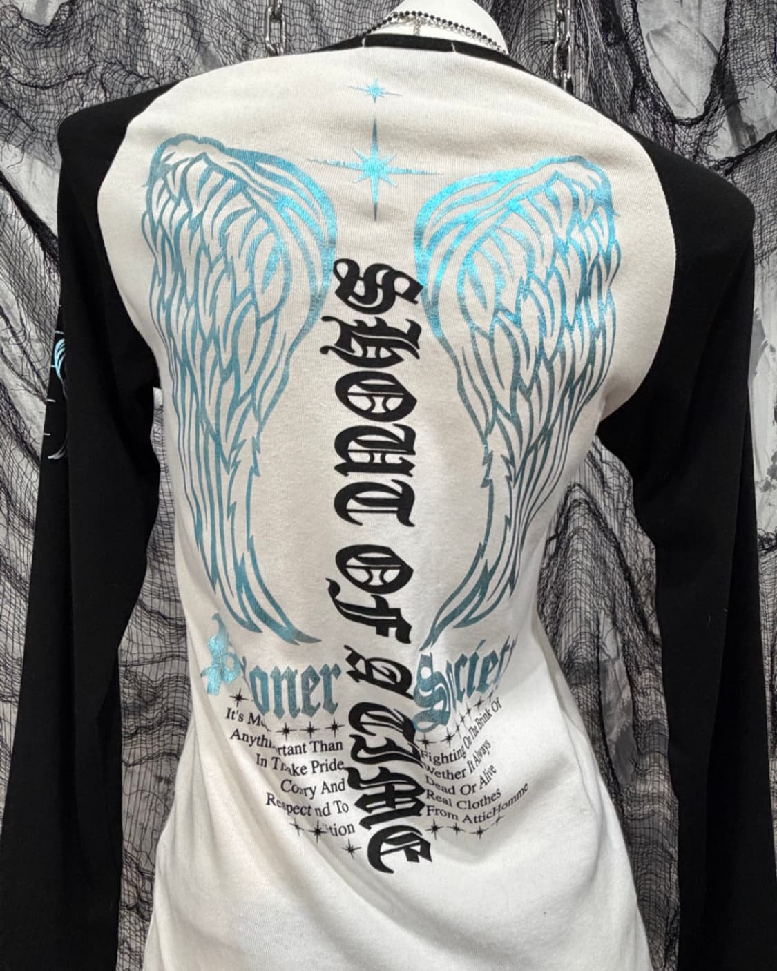 Y2K lettering wing long sleeve 상품이미지8