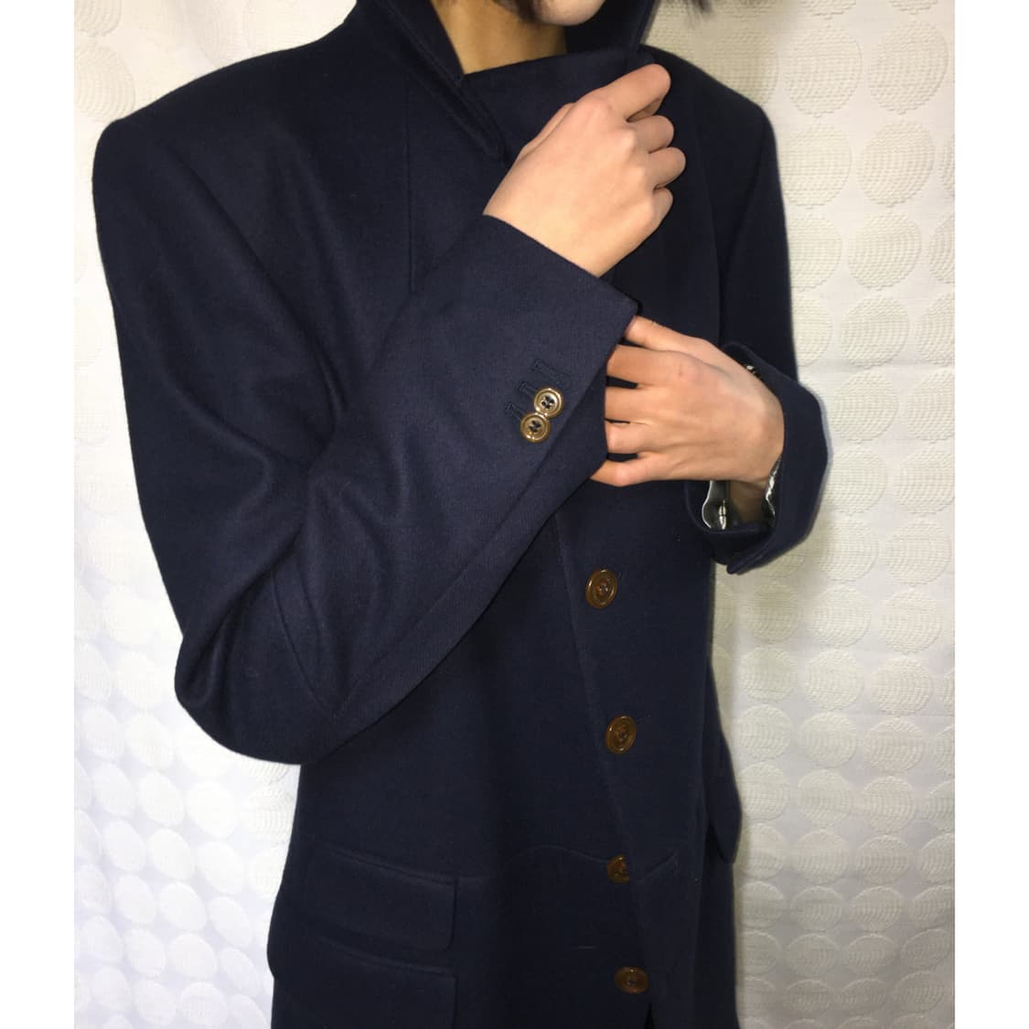 비비안 웨스트우드 맨 네이비 울 코트 상품이미지1