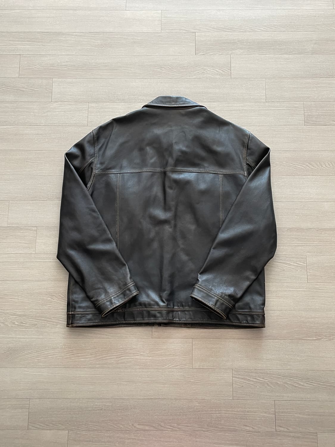 90s 올드갭 레더 자켓 gap 브라운 상품이미지2