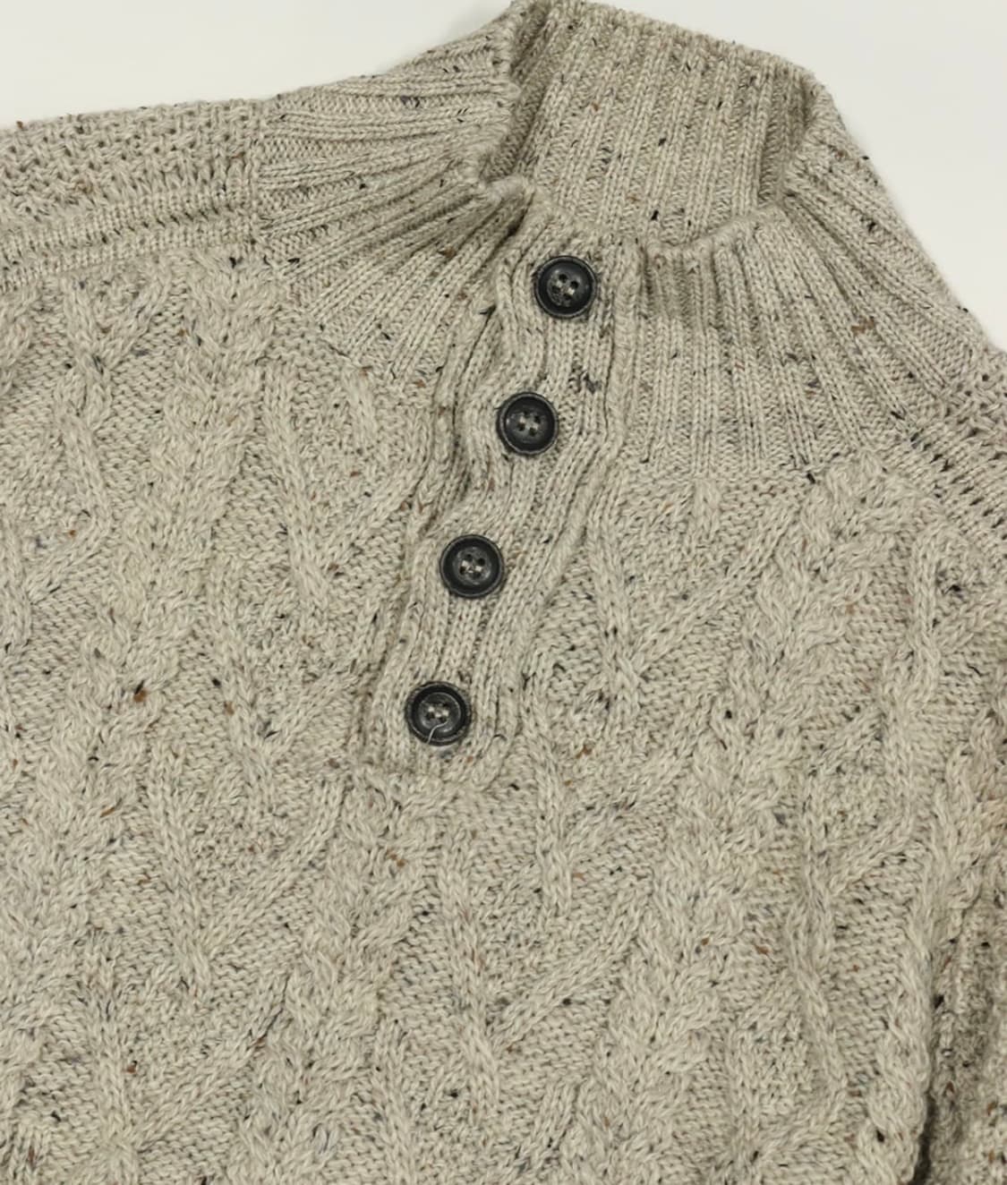 아란크래프트 울 케이블 헨리넥 니트 스웨터 상품이미지4