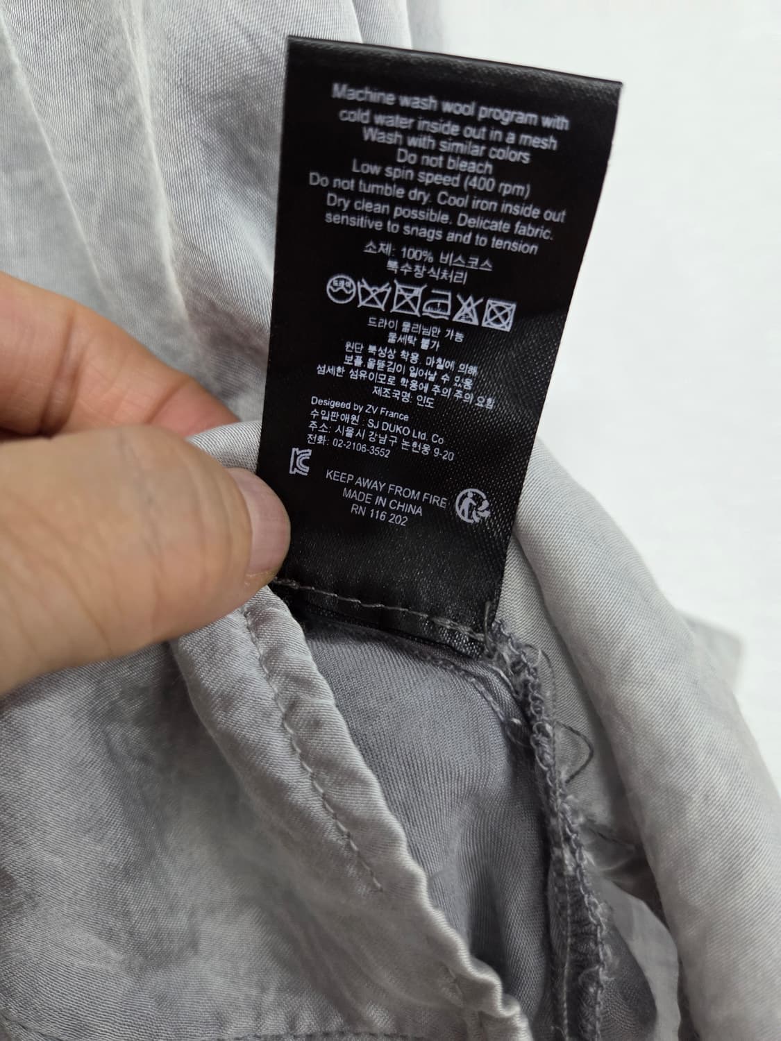 ZADIG&VOLTAIRE  루즈핏셔츠 롤업 빈티지 비스코스레이온 상품이미지4
