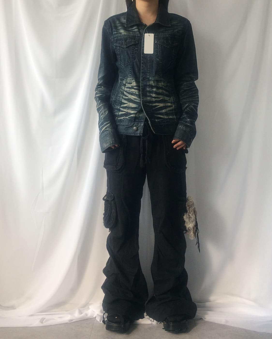 Roen x semantic design back skull washin 상품이미지6