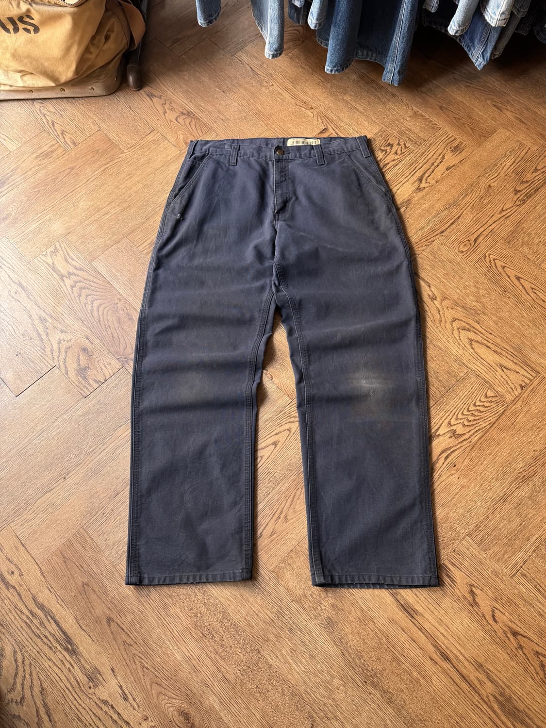 [34]칼하트 USA 빈티지 워싱 미드나잇 네이비 싱글니 카펜터 워크팬츠 상품이미지2