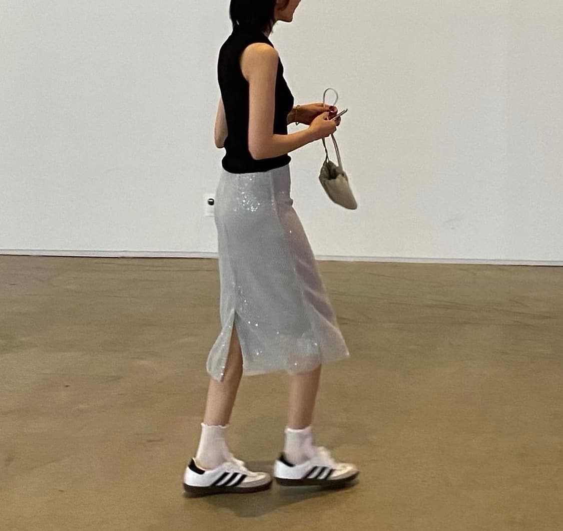새상품) 이미지피스 스팽글 스커트 상품이미지1