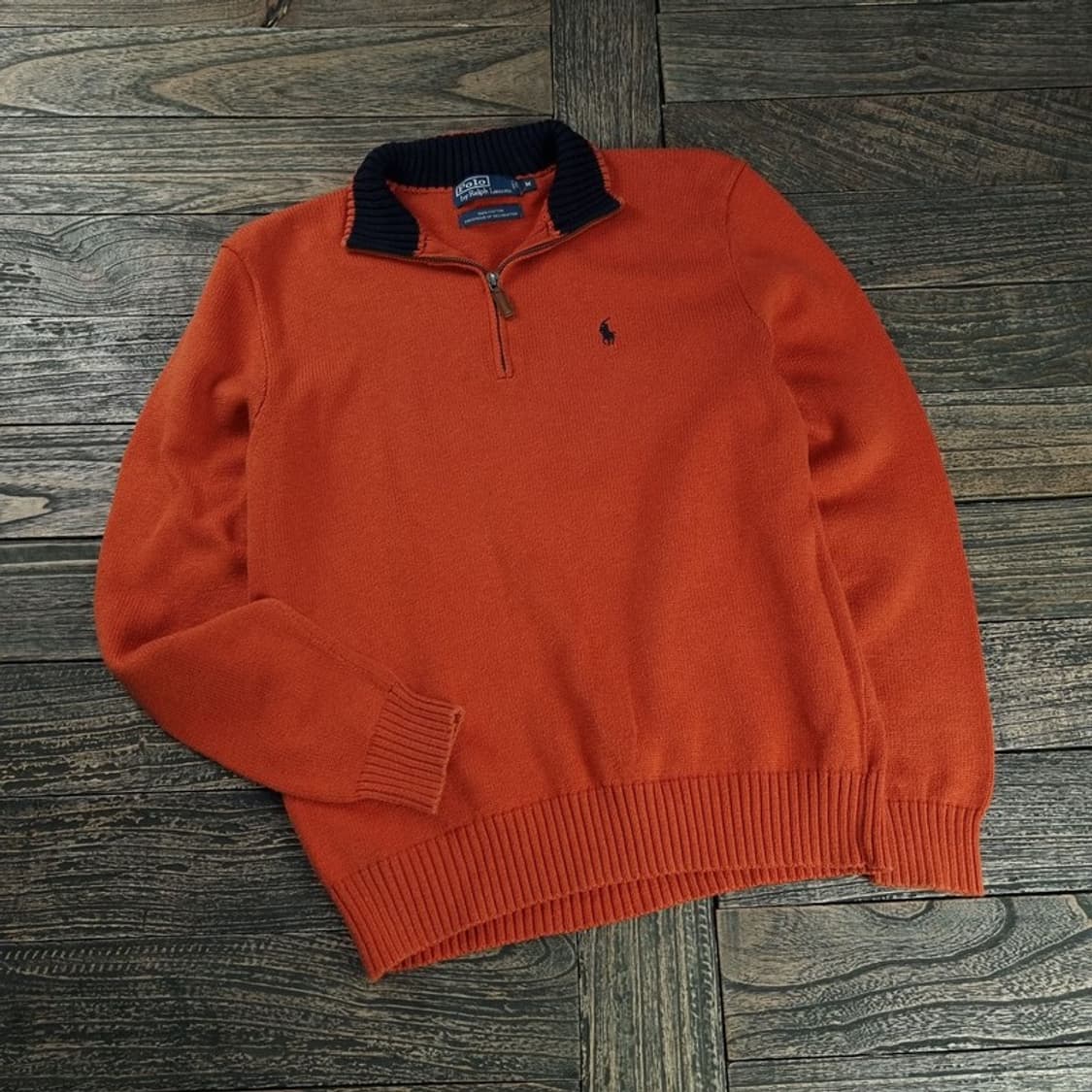 [폴로 랄프로렌] 포니 로고 자수 하프집업 반집업 니트 M18589 상품이미지1