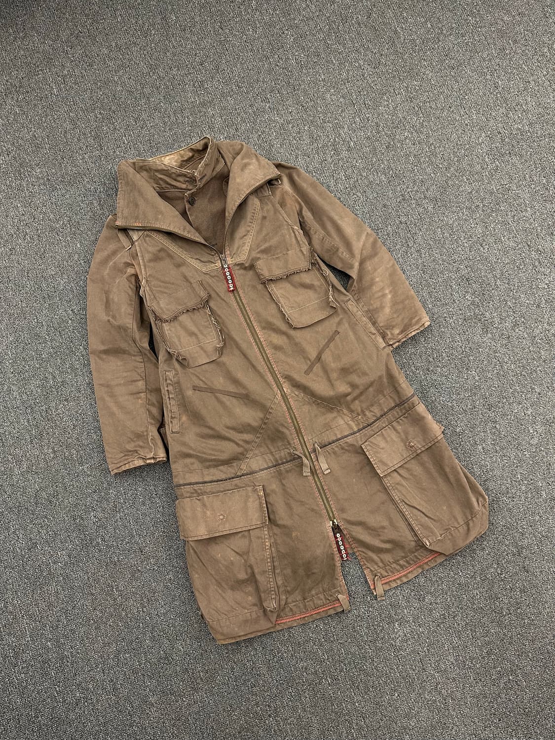 90’s 마리떼 프랑소와 저버 빈티지 레이어드 야상 트렌치코트 상품이미지3