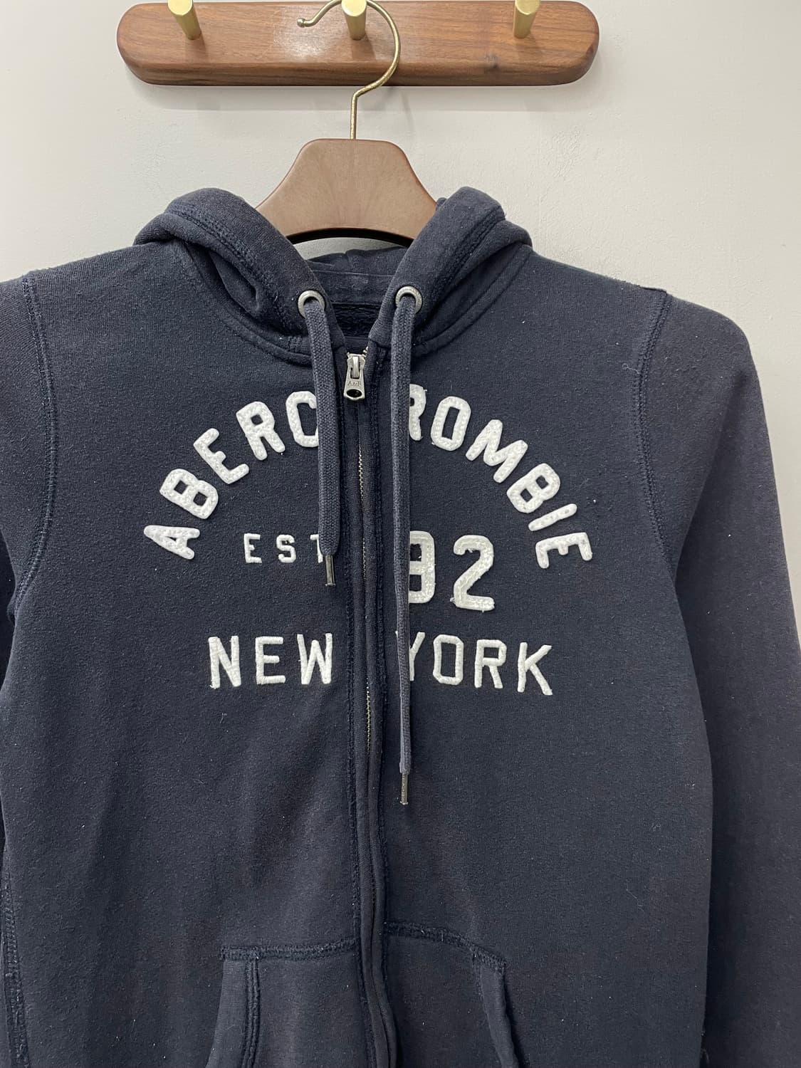 아베크롬비 네이비 로고패치 후드집업 H1249 상품이미지3
