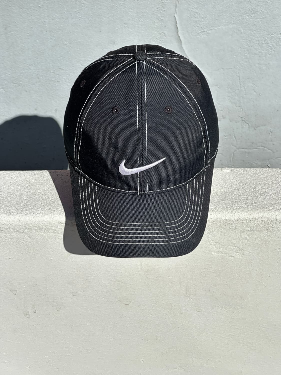 [F] NIKE 나이키 로고 블랙 볼캡 모자 스티치 상품이미지1