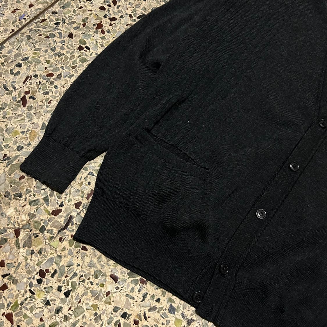 YSL pour homme 퓨어울 블랙 가디건 상품이미지3