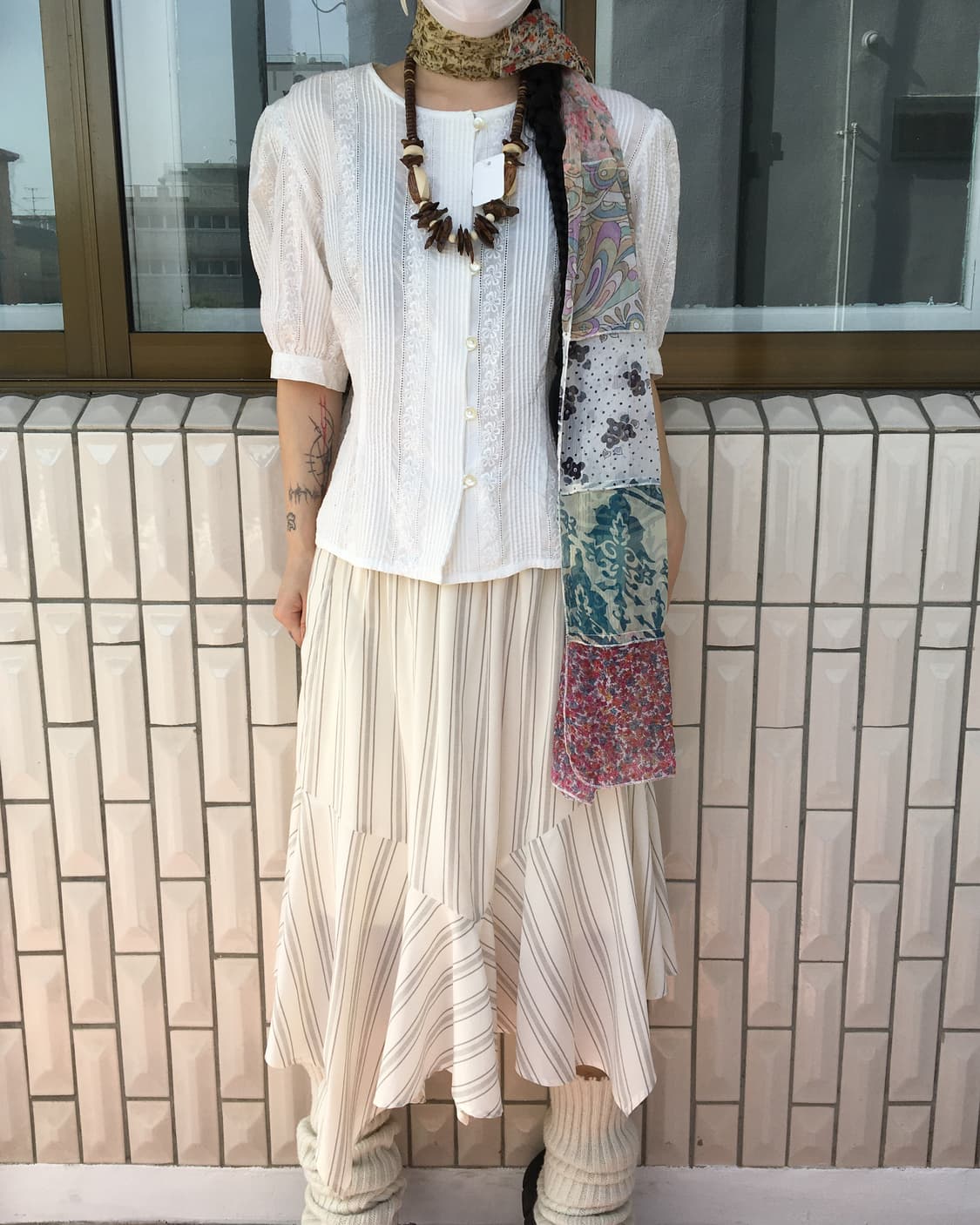 Pattern point blouse 상품이미지1