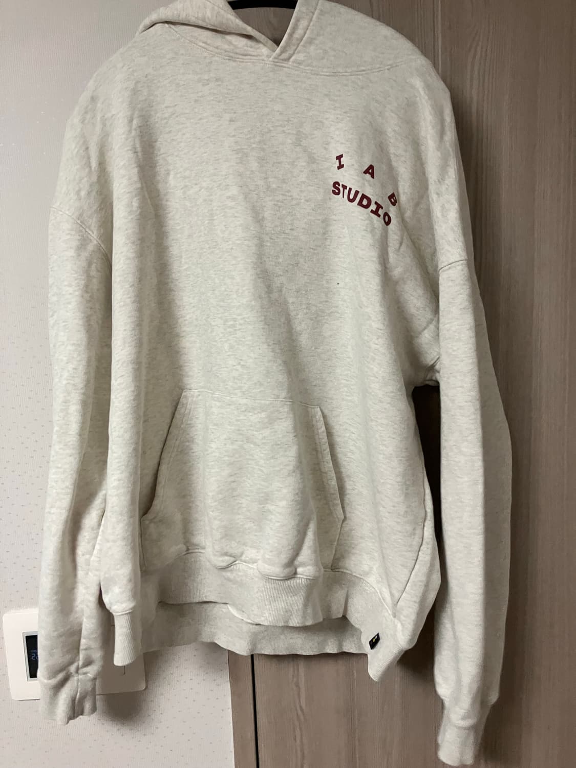 아이앱 후드티 버건디 오트밀 XL 상품이미지2